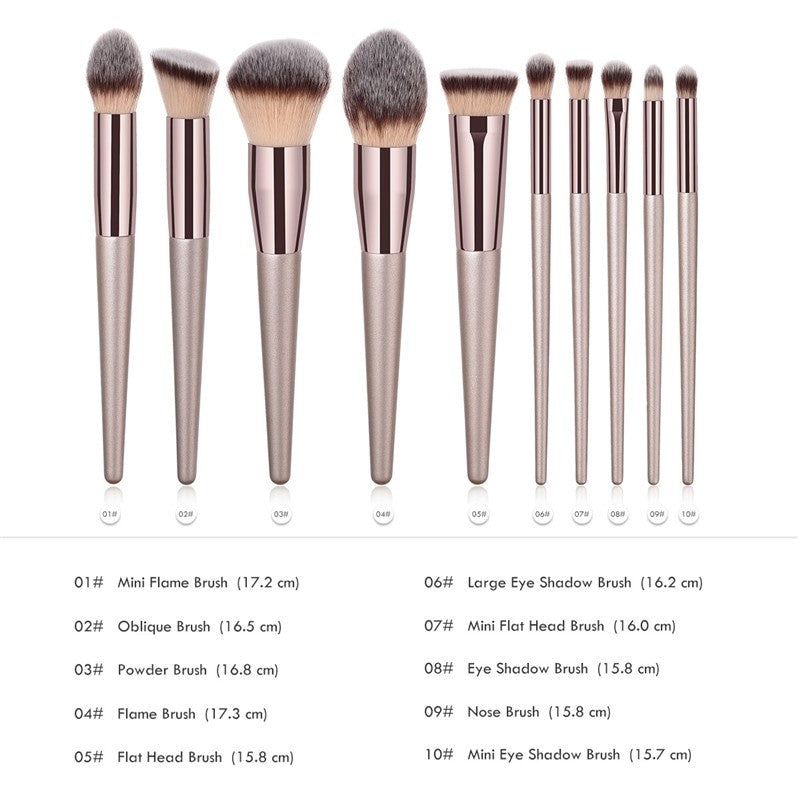 Luxury Champagne makeup brushes