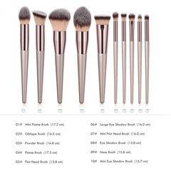 Luxury Champagne makeup brushes