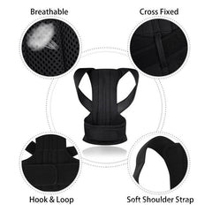 Back Brace Posture Corrector  Adjustable Straps