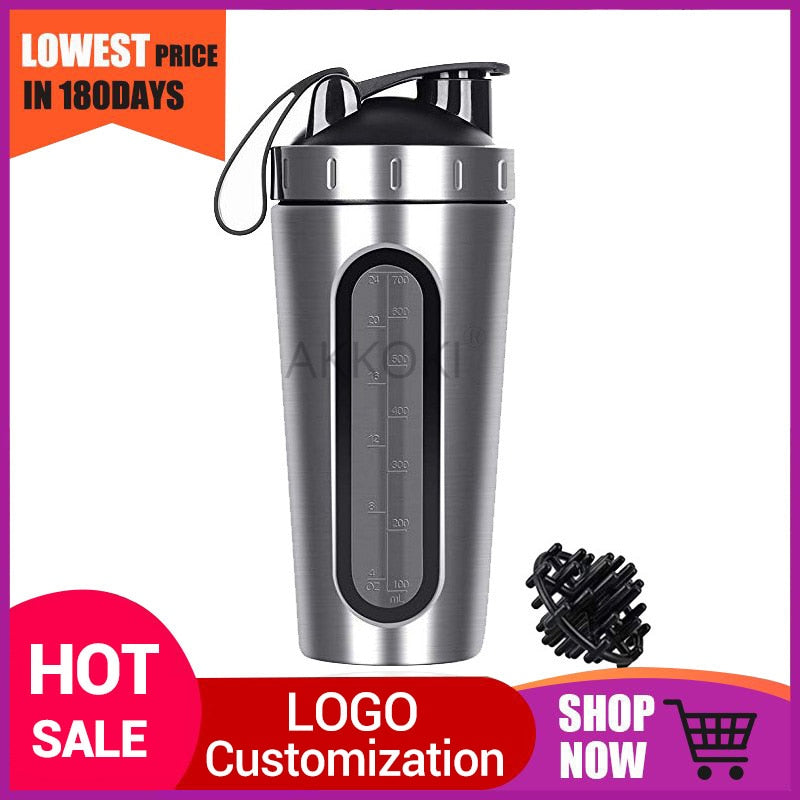 Awesome Protein Powder Stainless Steel Sports Shaker Bottle with Vacuum Insulation