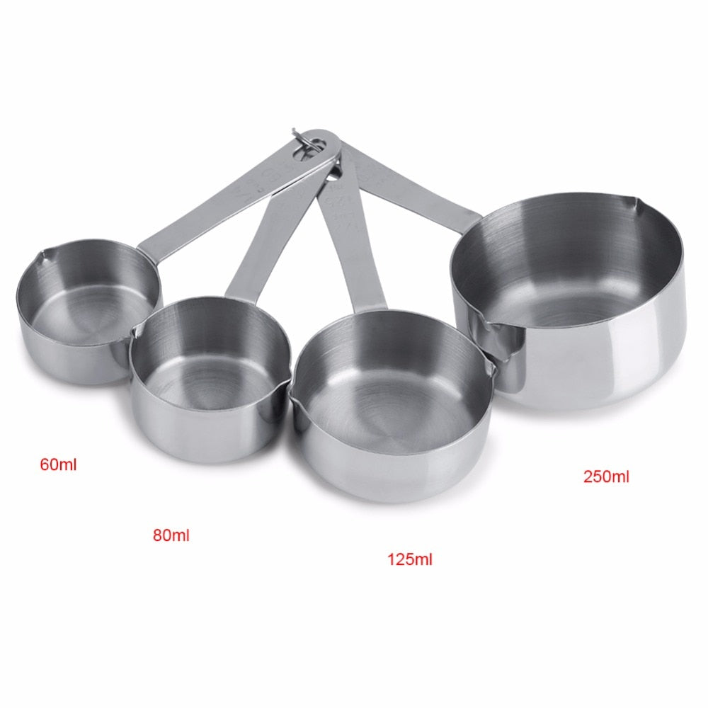 4 Pcs/Set  Stainless Steel Measuring Cups