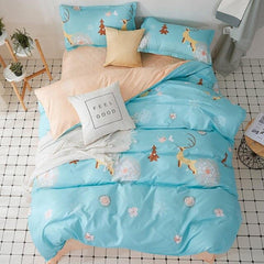 Flower Soft Comfortable 4pcs Bedding Set