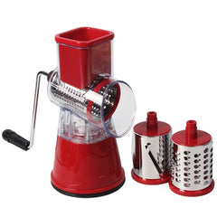 3 in 1 Multifunctional Stainless Steel Rotary Slicer, Cheese Grater, Vegetable Cutter