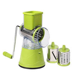 3 in 1 Multifunctional Stainless Steel Rotary Slicer, Cheese Grater, Vegetable Cutter