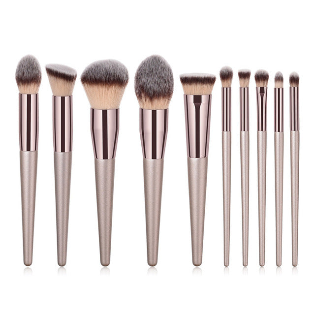 Luxury Champagne makeup brushes