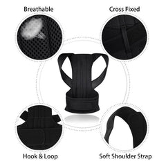 Back Brace Posture Corrector  Adjustable Straps