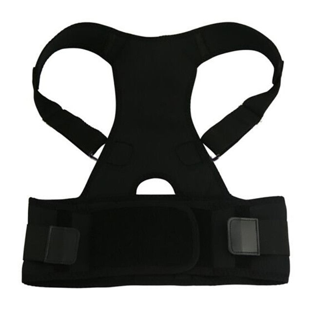 Adjustable magnetic therapy back posture corrector brace