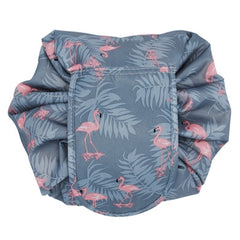 Women  Drawstring Travel Cosmetic Makeup Foldable Organizer