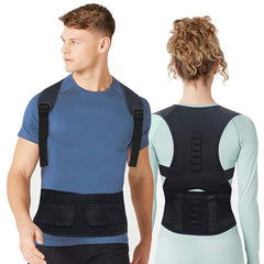 Adjustable magnetic therapy back posture corrector brace
