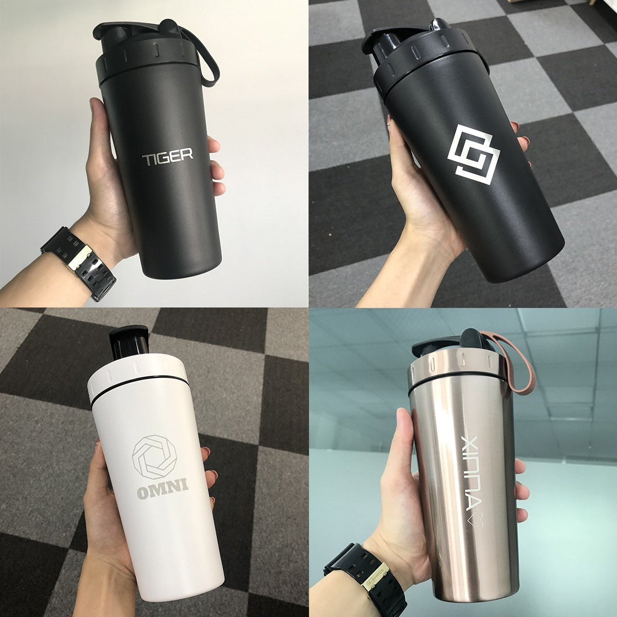 Awesome Protein Powder Stainless Steel Sports Shaker Bottle with Vacuum Insulation