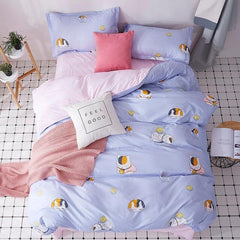 Flower Soft Comfortable 4pcs Bedding Set