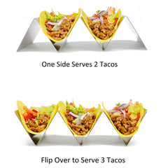 Stylish Stainless Steel Taco Holder Stand, Taco Truck Tray Style
