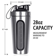 Awesome Protein Powder Stainless Steel Sports Shaker Bottle with Vacuum Insulation